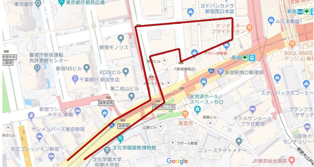 西新宿運行ルート